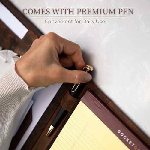 NomadCraftsCo. Leather Portfolio - Professional Portfolio Organizer, Resume Folder, Leather Padfolio for Men and Women, Business Portfolio with cardholder, Portfolio Folder - Leather Folder - Image 5