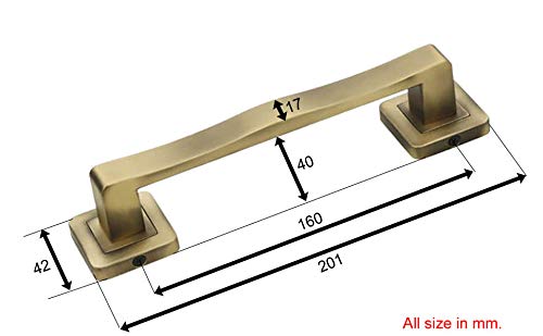 FAST Dh19 Brass Antique 8 Inch Main Door Pull Handle For Home, Office Doors (Brown) - Image 3