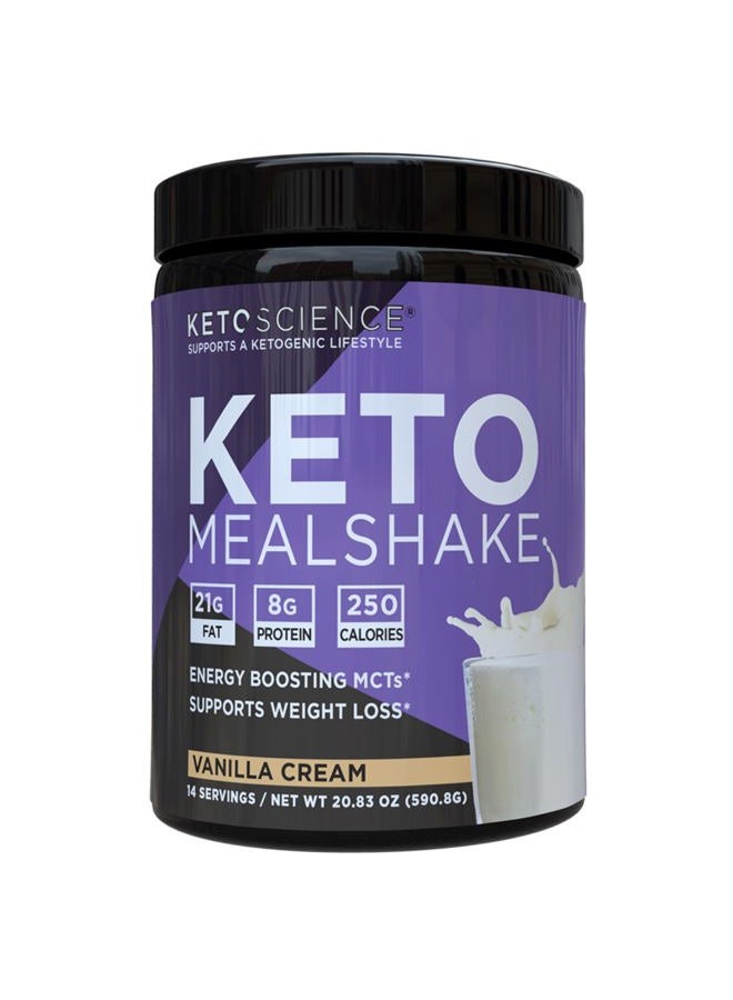 Keto Science مشروب وجبة كيتوني بنكهة الفانيليا، مكمل غذائي، غني بالدهون الثلاثية متوسطة السلسلة والبروتين، مناسب للباليو، لفقدان الوزن، 14 حصة، 20.7 أونصة، قد يختلف التعبئة والتغليف - Image 1