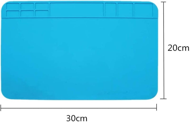 KASTWAVE Multi Purpose Work Mat, Repair Mat Soldering Mat Silicone Work Station With Grids Used For Watch Phone Laptop Repair Soldering Repair Smartphone Lcd Screen Separator Machine Repair Tools (2 Pack) - Image 2