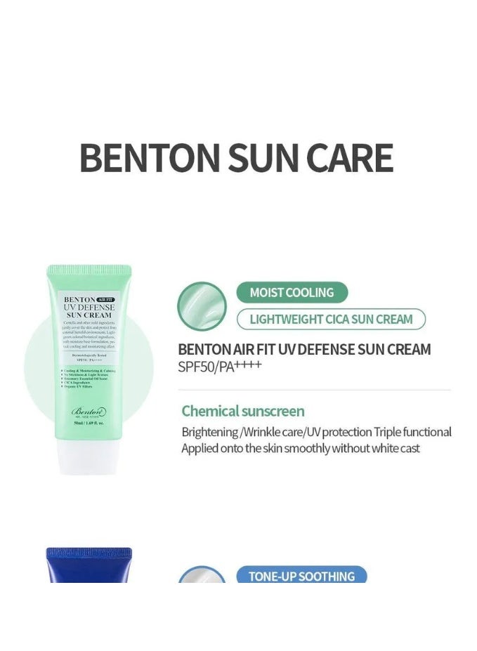 Benton Air Fit UV Defense Sun Cream SPF50+ 50ml - Image 2