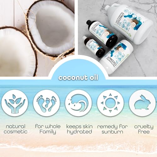 Premium Nature Fractionated Coconut Oil for Skin Moisturizer with Pump Massage Oils Best Carrier for Essential Oils Mixing Body OUL for Dry Skin Moisturizer Natural Oi for Face Hair Body 16oz - Image 5
