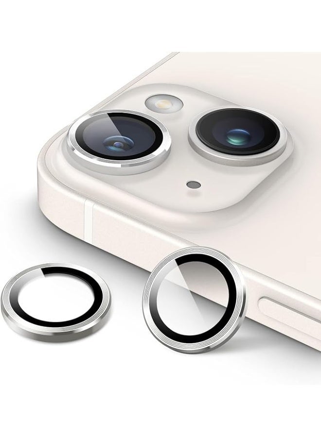 ريتشي واقي عدسة زجاجي عالي الدقة من Reccl RF08L لهاتف iPhone 14 - مقاوم للخدوش والصدمات (فضي) - Image 1