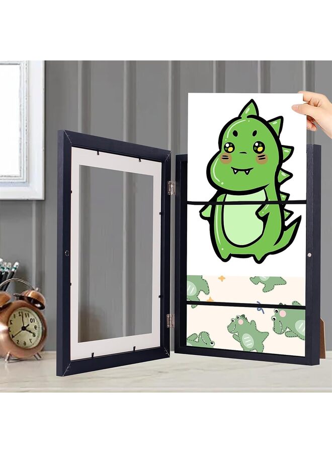 1 PCS Kids Art Frames, Front Opening Changeable Great for Kids Drawings Storage Frames Children Art Projects Schoolwork Crafts A4 Hanging - Image 4