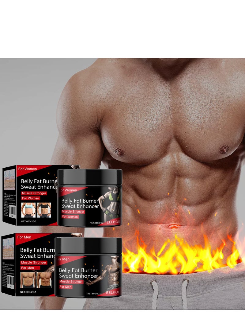 EELHOE Fat Burner Cream Firming Cream Fat Burning Cream Fat Burner Sweat Cream Cellulite Treatment Slimming Cream Warming Cream Firming and Slimming for Men 60g - Image 2