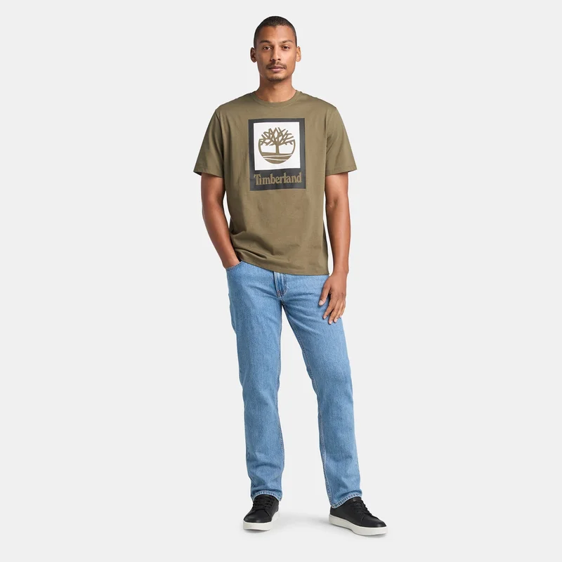 Timberland Men's Square Stack Logo T-Shirt