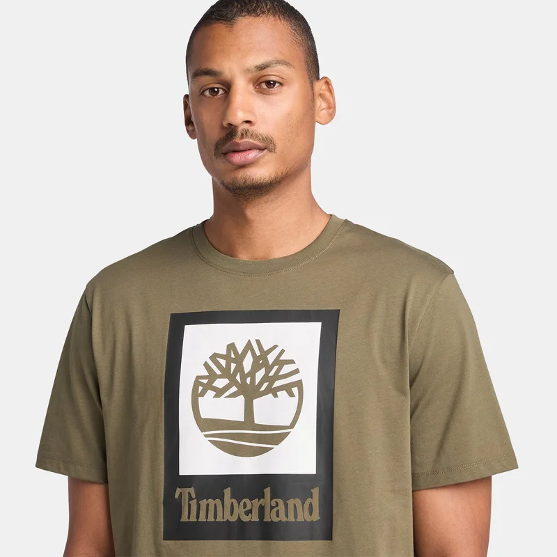 Timberland Men's Square Stack Logo T-Shirt