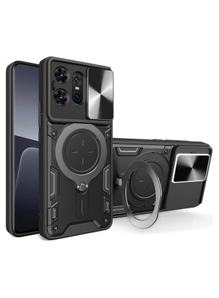 Case for Moto Edge 50 Pro 5G,[Built-in Kickstand] Magnetic Rotate Ring Holder Heavy Duty TPU+PC Shockproof Protect Phone Case for Motorola Moto Edge 50 Pro 5G (Black) - pzsku/ZBADE3F224815FBD10F50Z/45/_/1721214683/9a46e423-9888-44c4-be63-622887e7a040