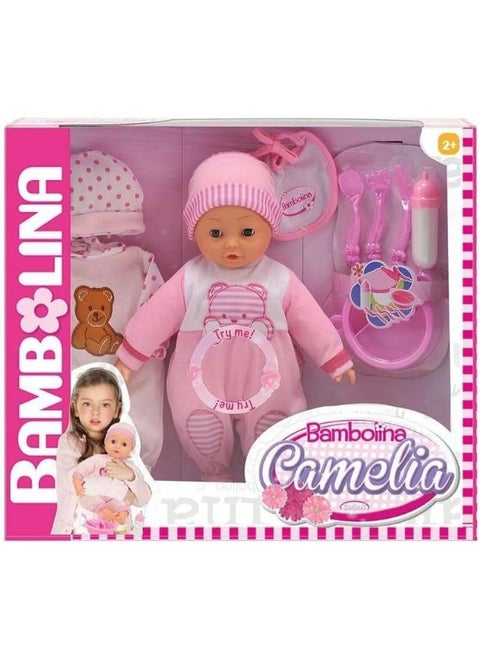 Bambolina Camelia Doll With Accessories, Pink