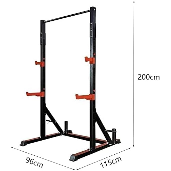 rayihni Adjustable Squat Rack & Bench Press Stand – Multifunctional Barbell Rack For Men’S Fitness, Home Gym Strength Training, Weight Lifting And Indoor Workouts - Image 3