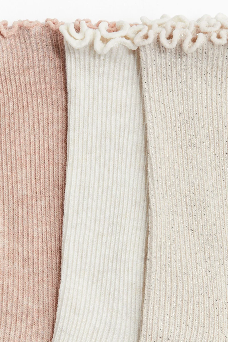 H&M  3-pack overlock-detail socks for Women | Best Price UAE