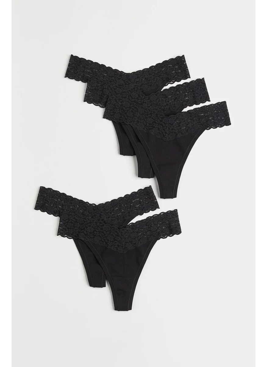 H&M 5-Pack Lace Thong Briefs