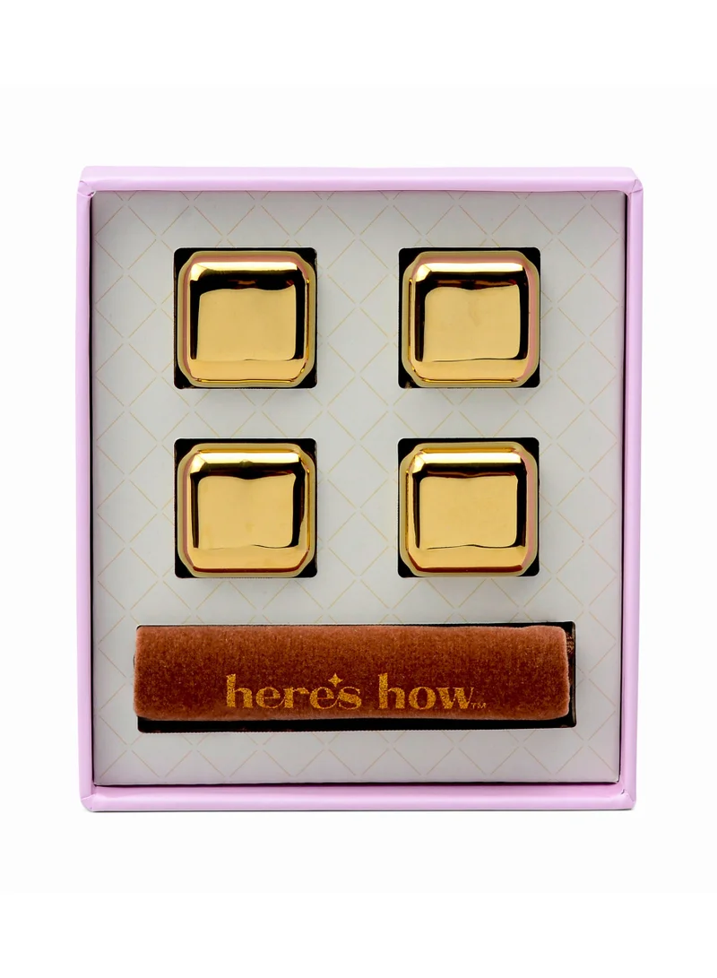 Here's How The Ruby Cocktail Chillers in Gold - Set of 4