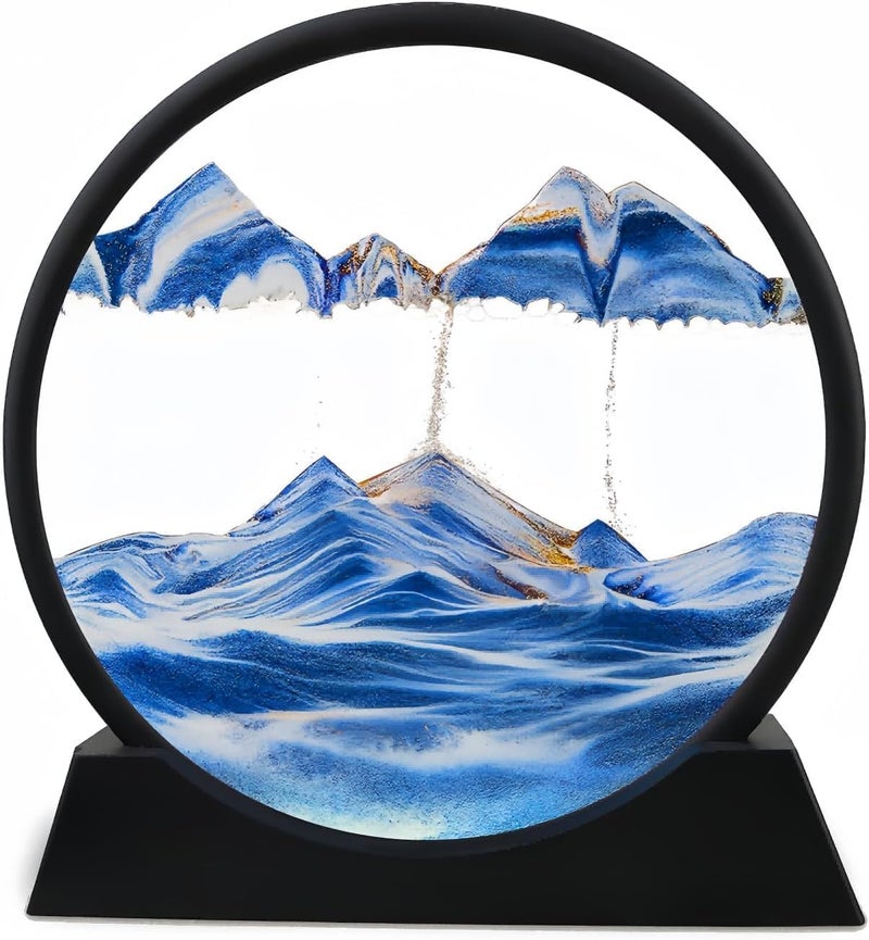 Hatanu Mall Moving Sand Art, Sand Art Liquid Motion Moving Sand Art Picture Sandscapes in Motion 3D Sand Painting for Home Decor and Office (Multicolor, 7 inch) - Image 1