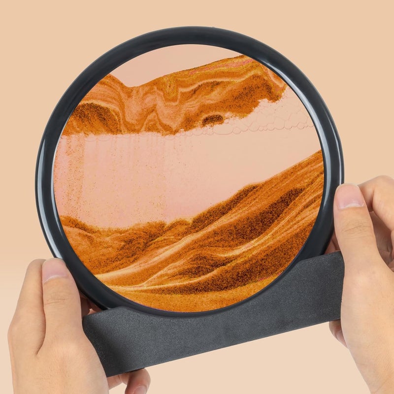 Hatanu Mall Moving Sand Art, Sand Art Liquid Motion Moving Sand Art Picture Sandscapes in Motion 3D Sand Painting for Home Decor and Office (Multicolor, 7 inch) - Image 4
