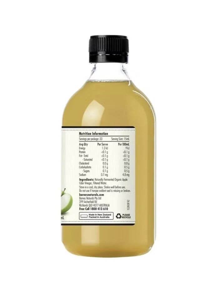 Barnes Natural Organic Apple Cider Vinegar With The Mother 500ml - Image 3
