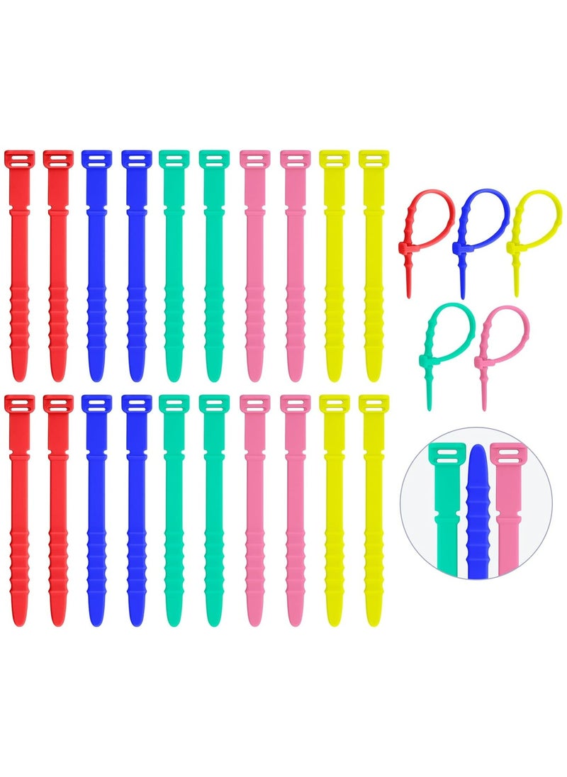 Oasisgalore Silicone Cable Ties - Cord Organizer for Chargers & Wires (10PCS)  - Image 1