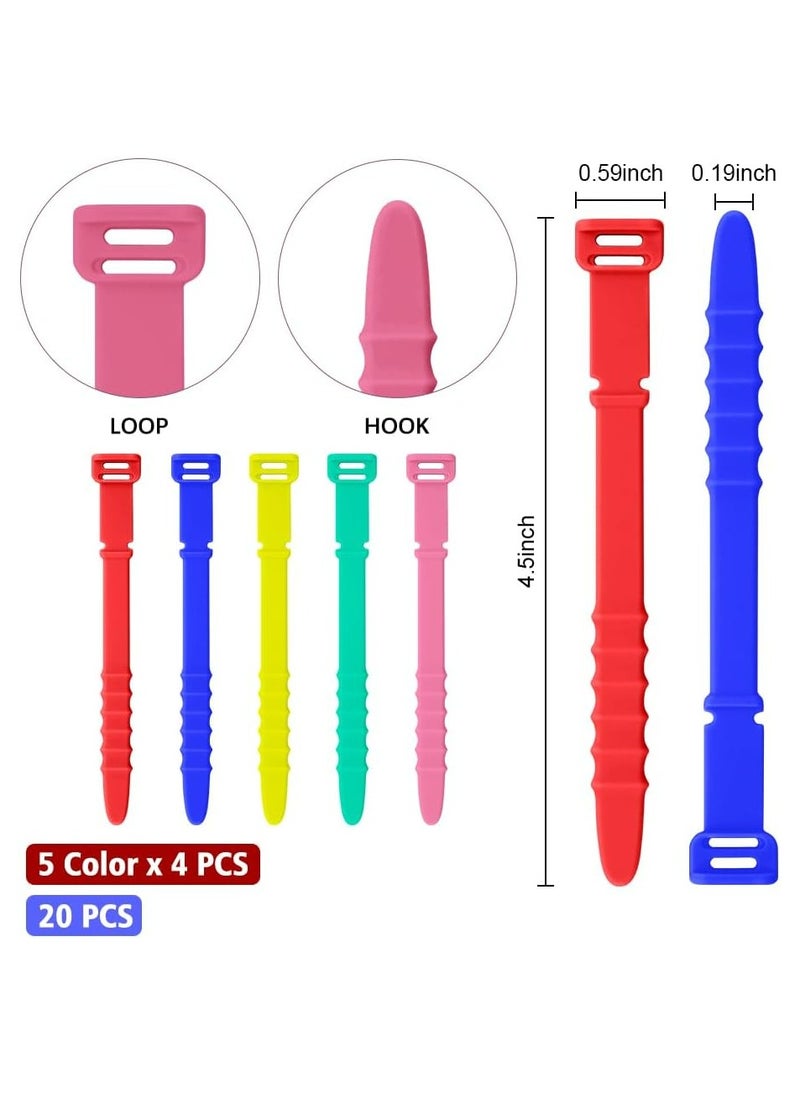 Oasisgalore Silicone Cable Ties - Cord Organizer for Chargers & Wires (10PCS)  - Image 2