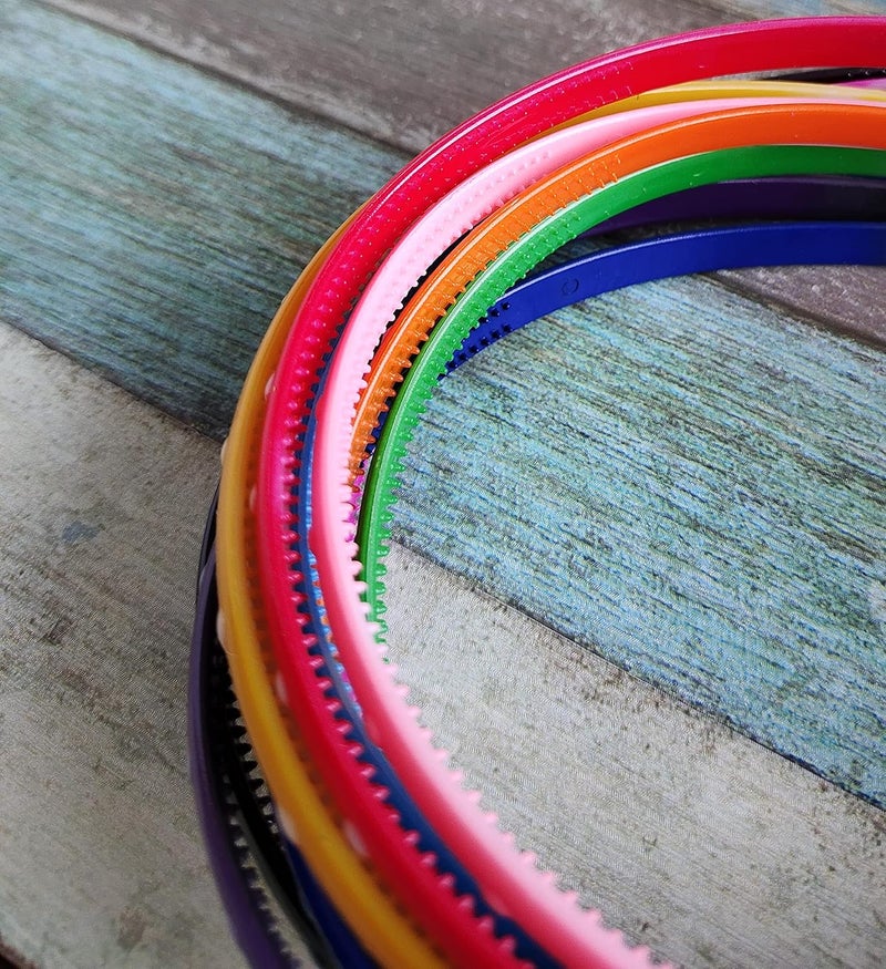 HOMEMATES Set of 12 Women Fancy Stylish Polka Plastic Headband Hairband Girls Women Hair Accessoriesmulticolour - Image 5