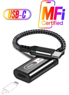 SYOSI USB C to Lightning Audio Adapter, USB Type C Male to Lightning Female Headphone Converter for Apple iPad Air 4 Mini 6 MacBook to Earphones Connector for Call Music Video Not Support Charging  - Image 1
