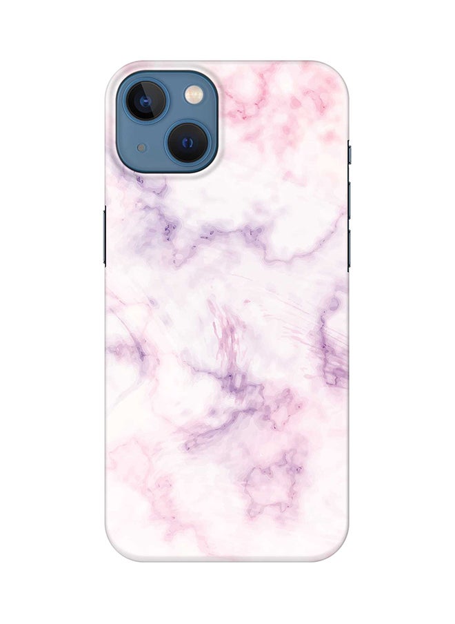 Stylizedd Case for Apple iPhone 14 Plus Case Slim Snap Classic Series Mobile Cover Hard PC Shield Matte Finish Print - Marble Print Cotton Candy 