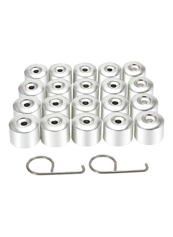 NIBEMINENT Set of 20 Car Wheel Nut Cups Bolt Cover for VW Golf Passat - Image 1