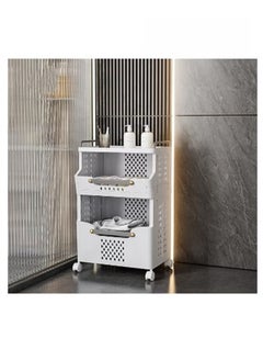 Bukela Multi Layered Shelves  Clothing Storage Baskets  Clothes And Miscellaneous Items Storage Baskets With Wheels  Bathroom And Household Use  - Image 1