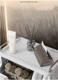 Bukela Multi Layered Shelves  Clothing Storage Baskets  Clothes And Miscellaneous Items Storage Baskets With Wheels  Bathroom And Household Use  - Image 5