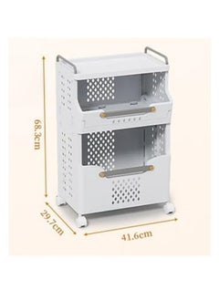 Bukela Multi Layered Shelves  Clothing Storage Baskets  Clothes And Miscellaneous Items Storage Baskets With Wheels  Bathroom And Household Use  - Image 3
