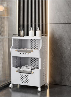 Bukela Multi Layered Shelves  Clothing Storage Baskets  Clothes And Miscellaneous Items Storage Baskets With Wheels  Bathroom And Household Use  - Image 2