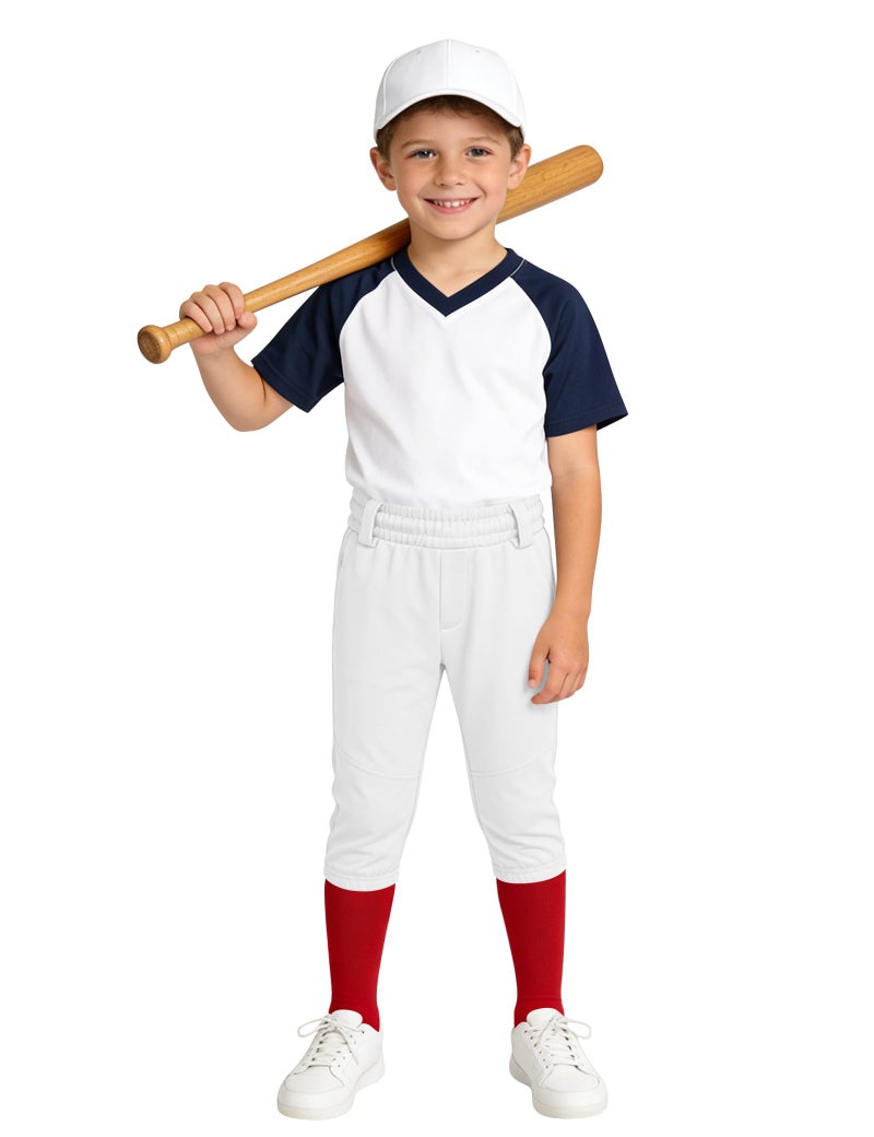 QBK 2T/3T/4T/5T to Youth Toddler Boys Knicker Baseball Pants Girl Softball Pants Kids Tee Ball Pants (White 3T) - Image 2