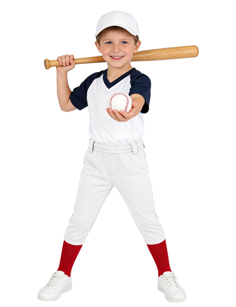 QBK 2T/3T/4T/5T to Youth Toddler Boys Knicker Baseball Pants Girl Softball Pants Kids Tee Ball Pants (White 3T) - Image 1