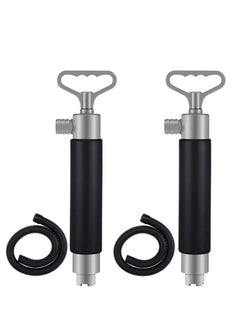 Excefore 2 Pack Kayak Hand Pump, 16.1 Inch Manual Portable Kayak Hand Water Pumps with Hose,Suitable for Kayak Rescue Outdoor Survival (Black Gray)  - Image 1