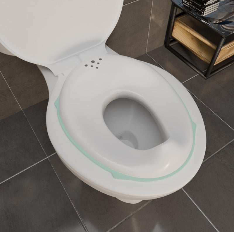 TAXAN POLYMERS TAXAN Aqua Premium Baby Potty Training Seat | Anti-Slip Rubber Grip & Splash Guard | Universal Toddler Toilet Seat for O, V, U-Type Toilets | Includes Free Storage Hook - Image 1