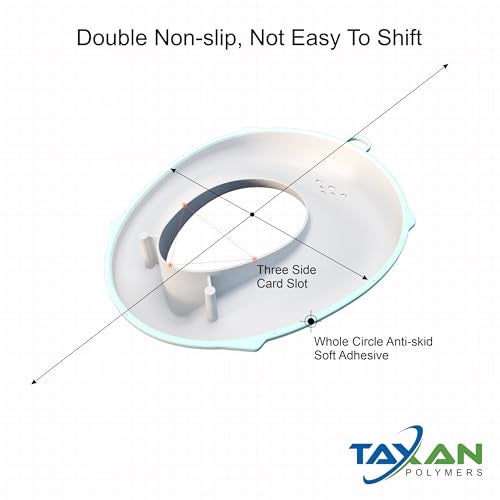 TAXAN POLYMERS TAXAN Aqua Premium Baby Potty Training Seat | Anti-Slip Rubber Grip & Splash Guard | Universal Toddler Toilet Seat for O, V, U-Type Toilets | Includes Free Storage Hook - Image 4