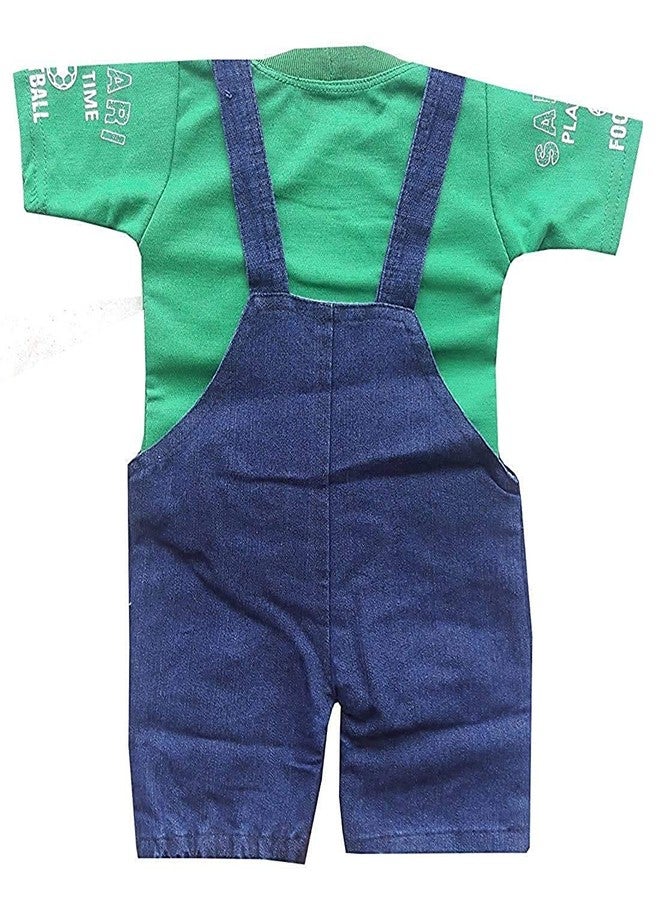 Malvina سالوبيت من الدنيم مع تي شيرت للأطفال من مالفينا (حتى عمر 0-12 شهرًا) أزرق - Image 2