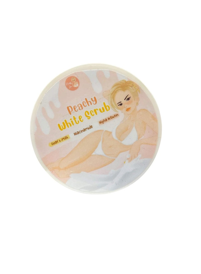 Pretty Jin Peachy White Scrub 250ml - Goat's Milk & Niacinamide Infusion