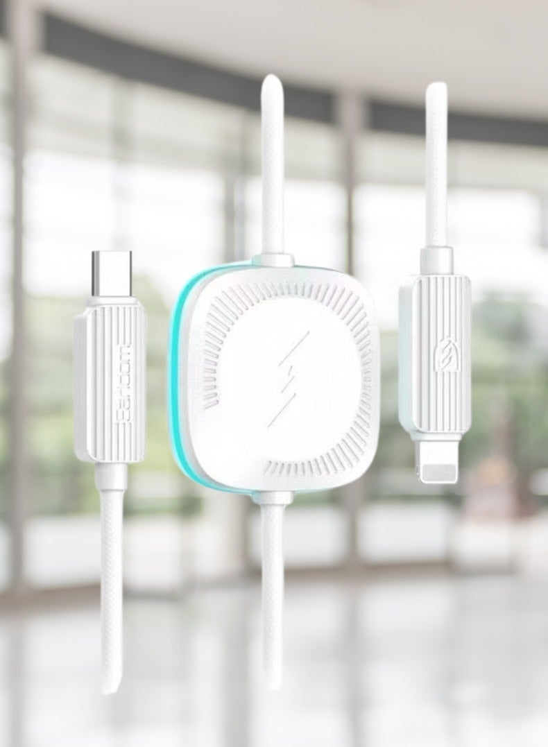 Earldom 2-in-1 USB-C to Lightning Cable – 20W PD Fast Charging for iPhone & Apple Watch – Wireless Magnetic Charger | 100cm  - Image 2