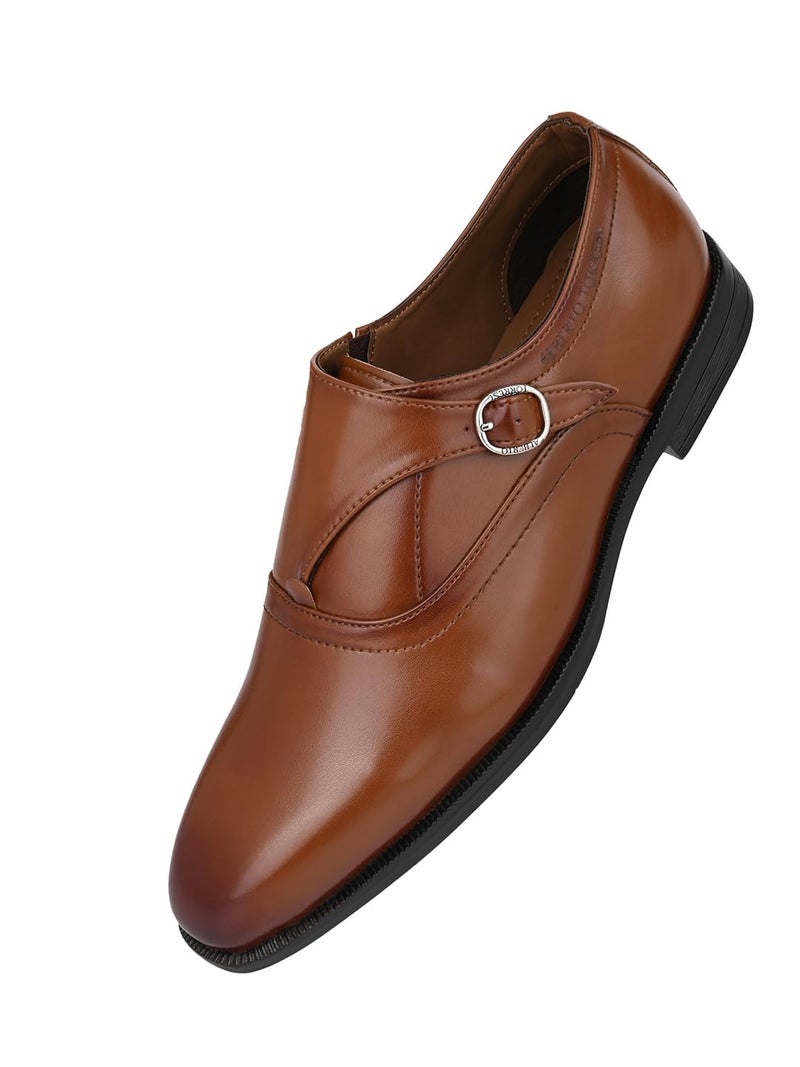 ALBERTO TORRESI Hungary Series 606 Executive Tan Formal Monk Shoes - Image 1