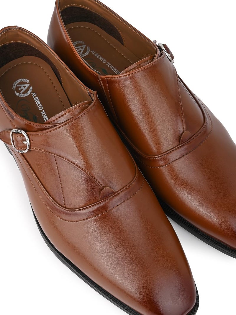 ALBERTO TORRESI Hungary Series 606 Executive Tan Formal Monk Shoes - Image 3