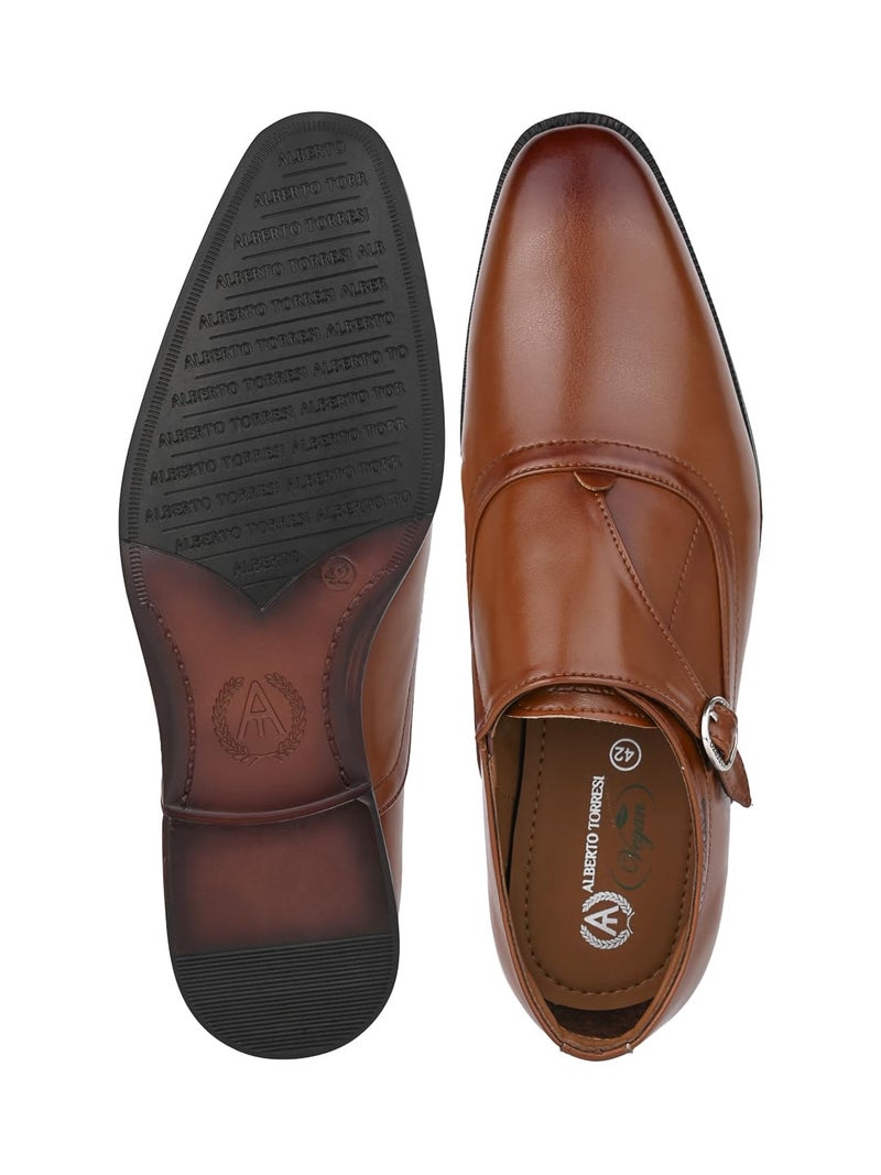 ALBERTO TORRESI Hungary Series 606 Executive Tan Formal Monk Shoes - Image 5
