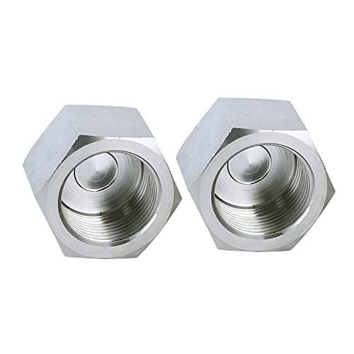 Pysrych Stainless Steel 304 Forged Pipe Fitting, Hex End Cap, 1/2" NPT Female, Class 3000 (Pack of 2) - Image 1