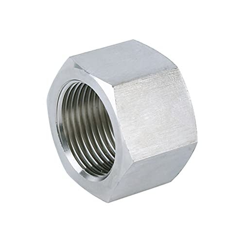 Pysrych Stainless Steel 304 Forged Pipe Fitting, Hex End Cap, 1/2" NPT Female, Class 3000 (Pack of 2) - Image 2