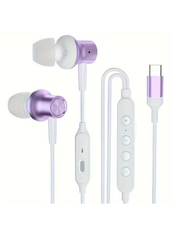 Arabash Type-C Wired Voice-Changing Earphones, Intra-Auricular Karaoke Buds with Sound Card and Volume Control Buttons for Multi-Mood Effects, Suitable for Live Streaming & Recording Singing, 3D Stereo HIFI Quality Gaming Music Vocal Proactive Noise Cancelling - Image 2