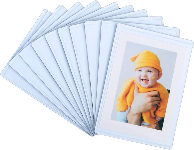 SULEPE 2.5 x 3.5 Magnetic Polaroid Picture Frame Sleeve Pocket for Fridge, Instax Mini Frame Photo Magnets for Refrigerator, Wallet Size Picture Frame, 10 Pack - Image 1