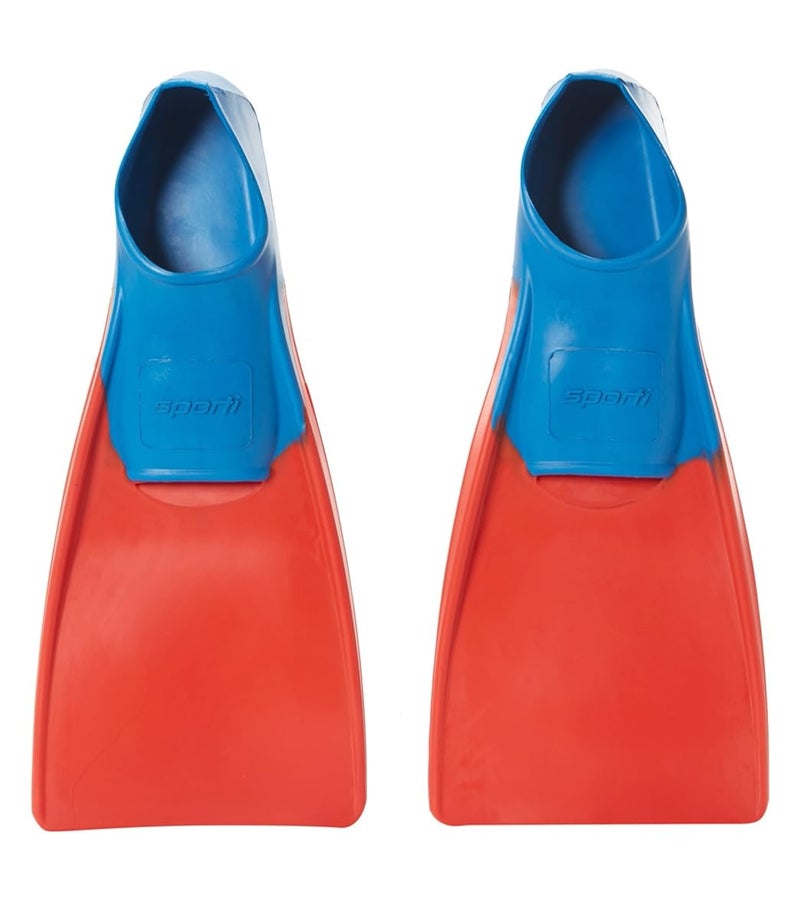 Sporti AdultKids Short Swim Fins Floating Fin for Swimming Snorkeling Swim Flippers for Training RedBlue Little Kid 131 - Image 2