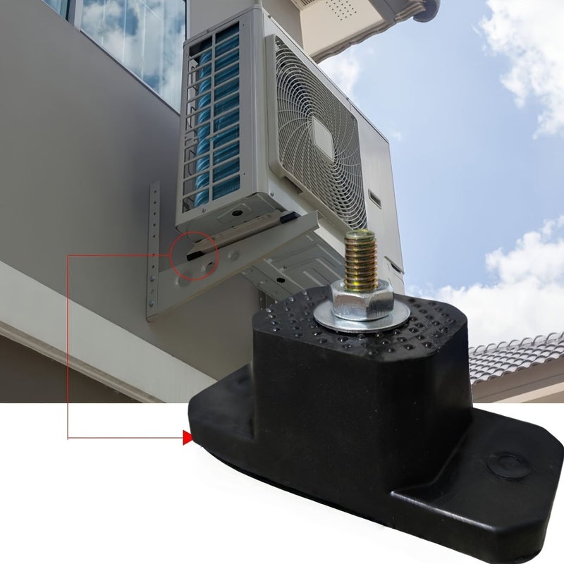 4 Pack Anti Vibration Air Conditioner Bracket Rubber Pads Shock Absorber Mount For Indoor Outdoor Units Mini Split HVAC And Central Condensers - Image 2