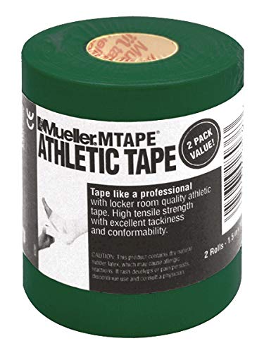 MUELLER Sports Medicine MTape Rolls, Quality Athletic Tape, Easy to Tear for Fast & Effective Taping, 1.5" x 10 Yards Per Roll, 2 Rolls, Green - Image 2
