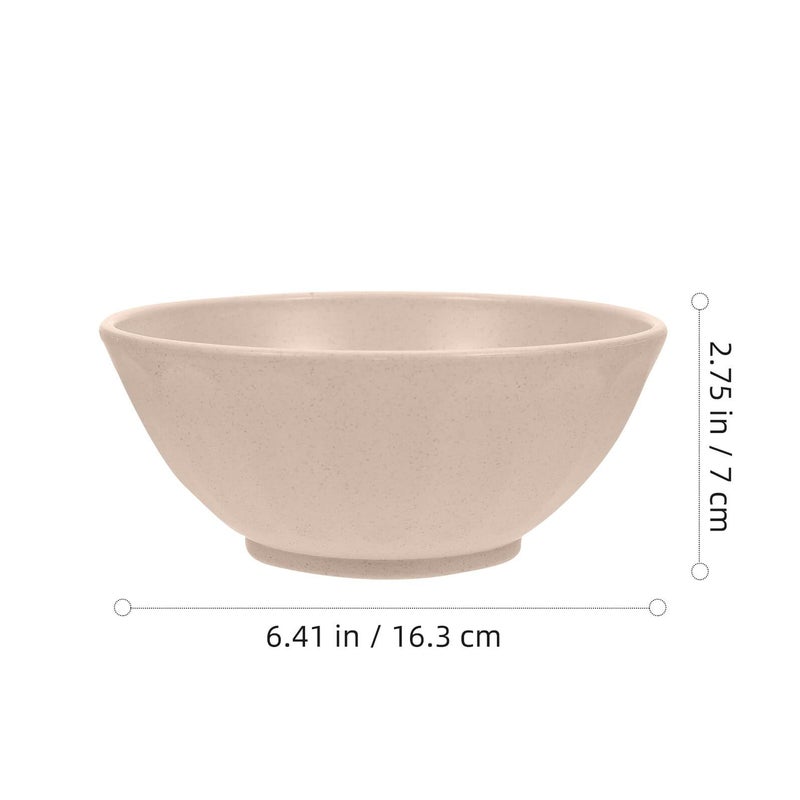4 Piece Eco Friendly Wheat Straw Bowls Set For Rice Salad And Home Dining - Image 3