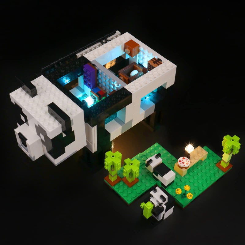 VONADO LED Light Kit Compatible with Lego Minecraft The Panda Haven 21245 DIY Lighting Compatible with Minecraft Panda Lego 21245 No ModelOnly Light - Image 3